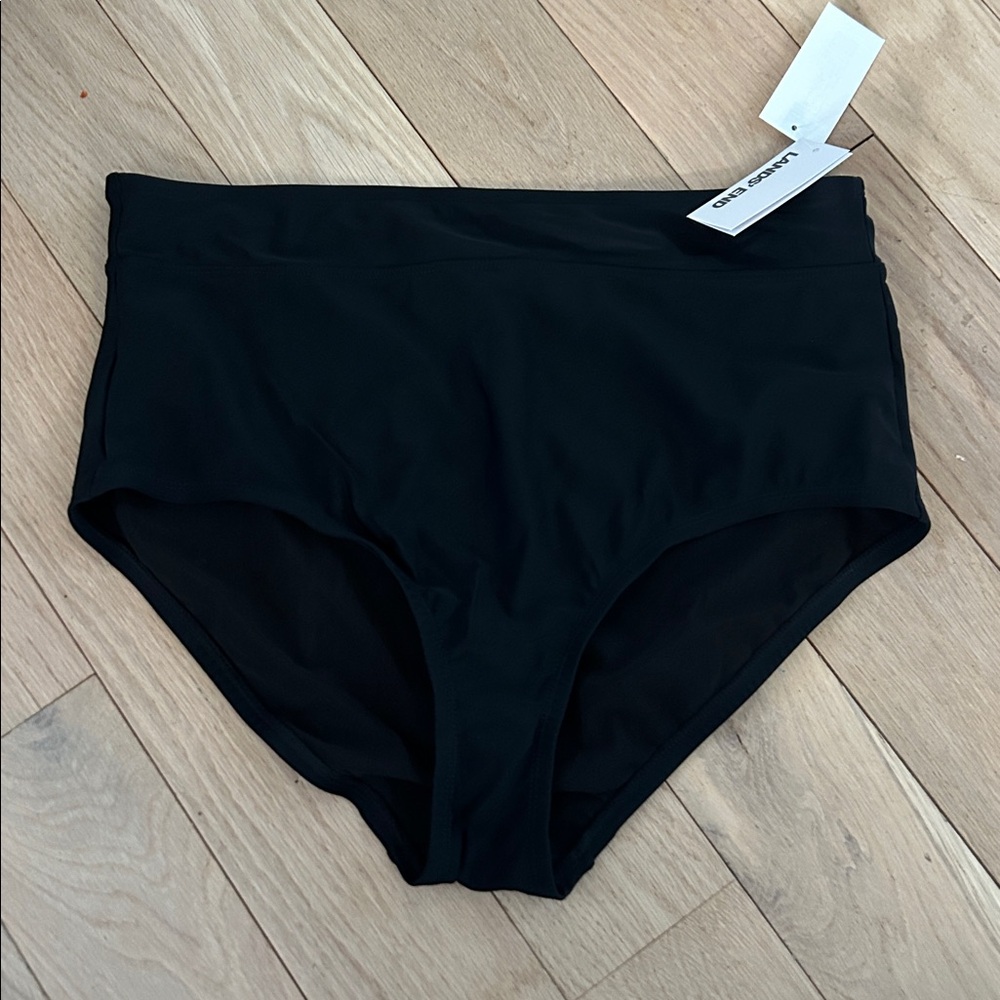 Lands' End Women's High Waist Full Coverage Tummy Control Bikini Bottom - Picture 3 of 3